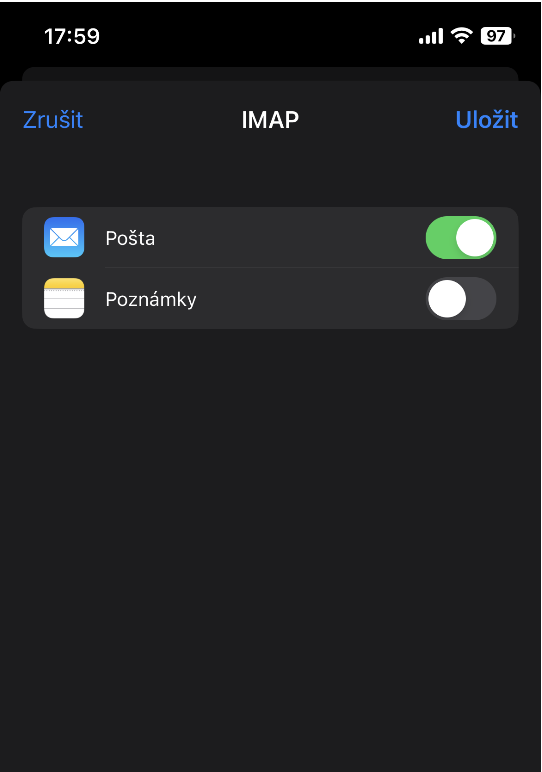 Vypnutí Poznámek, uložení nastavení